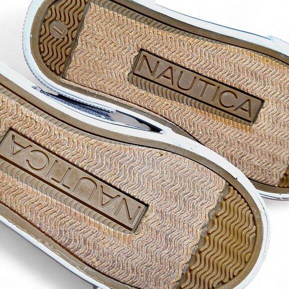 Nautica Little River 2 Boys Boat Shoes Blue Canvas Slip-On Size 7 Toddler - NWOT - Picture 7 of 9